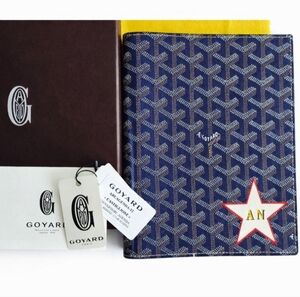 Goyard Navy Blue Castiglione Goyardine Agenda / Document Cover